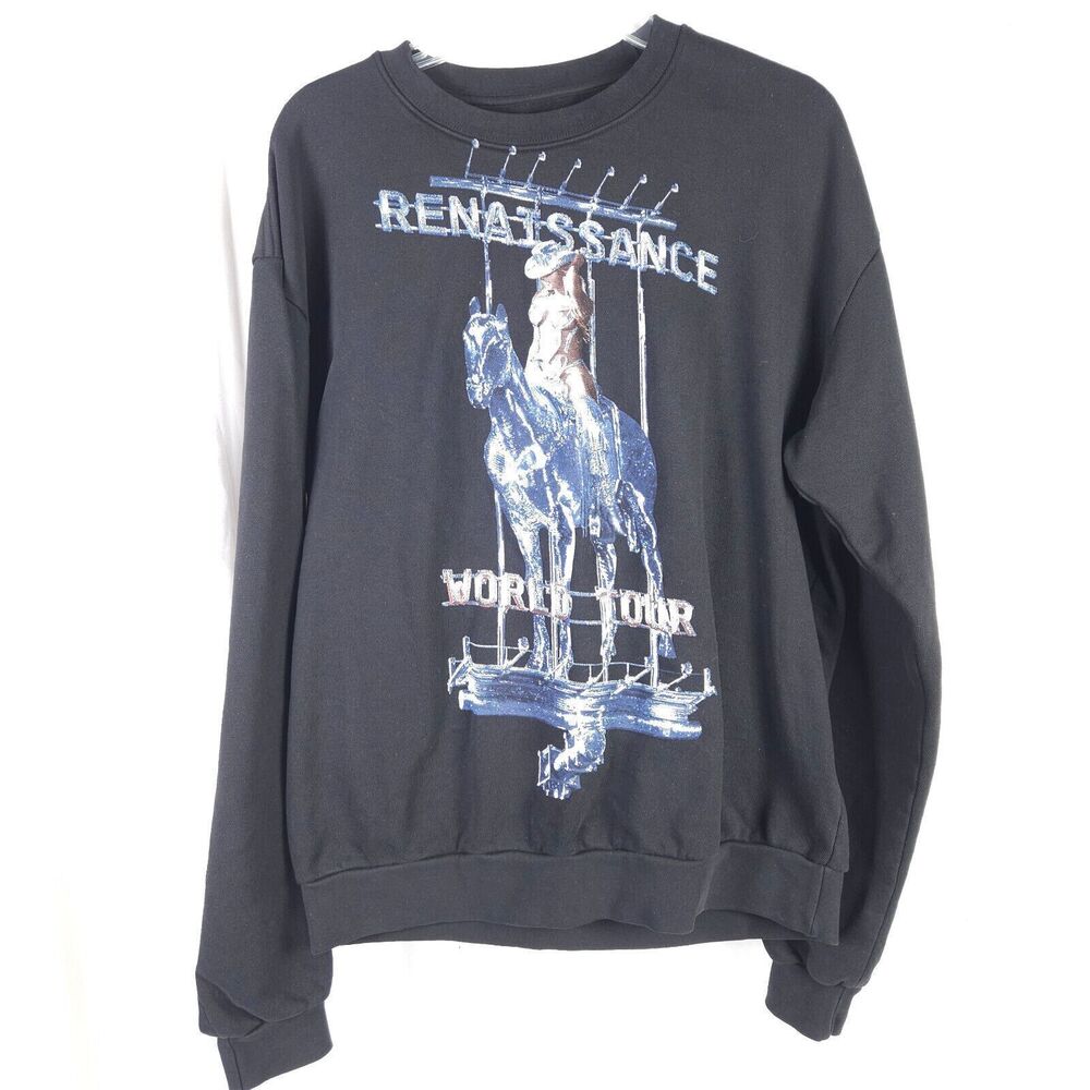 NWOT Beyoncé Women's Small Black Renaissance World Tour Sweatshirt USA